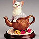 Cat Teapot Collectibles,Music Box, Cat Clocks, Cat Sculptures,Cat Figurines