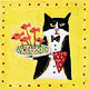 Cat Napkin Holder Cat 
Teapot, Jars, Saucers, Bowls, Plates