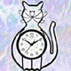 Cat Clock Collectibles,Music Box, Cat Clocks, Cat Sculptures,Cat Figurines