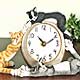 Cat Clock Collectibles,Music Box, Cat Clocks, Cat Sculptures,Cat Figurines