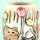 Musician Cat 
Birdcage Planter